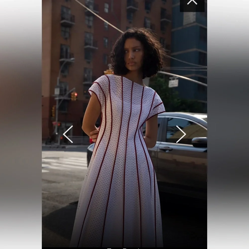 New Tory Burch Honeycomb Eyelet Dress